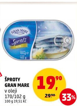 Šproty v oleji Gran Mare