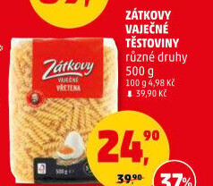 Těstoviny vaječné Zátkovy