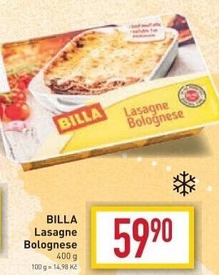 Lasagne mražené Billa