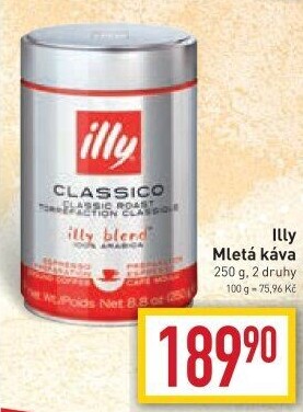 Mleté kávy Illy