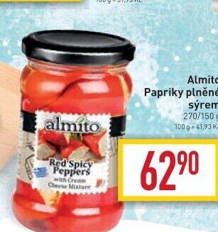 Papriky plněné sýrem Almito