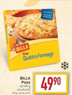 Pizza mražená Billa