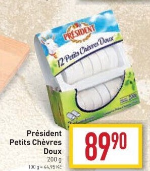 Sýr kozí Petits Chévres Doux Président
