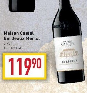 Víno Bordeaux Merlot Maison Castel