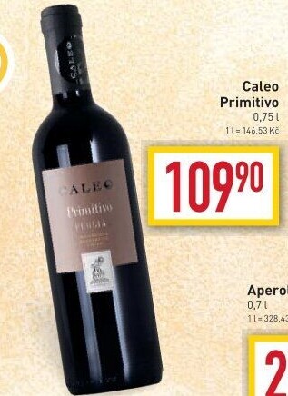 Víno Primitivo Caleo
