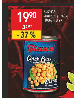 Cizrna ve slaném nálevu Giana