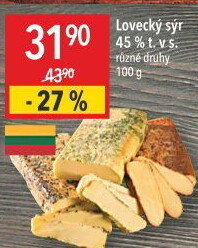 Sýr lovecký 45%