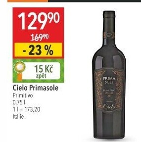 Víno Primitivo Primasole Cielo