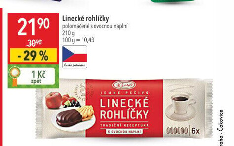 Rohlíčky linecké Klasa Pekárny a cukrárny Klatovy