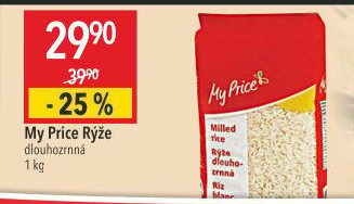 Rýže dlouhozrnná My Price