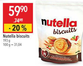Sušenky Biscuits Nutella