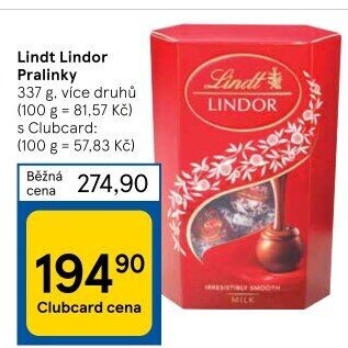 Bonboniéra Pralinky Lindor Lindt
