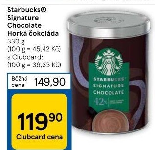 Horká čokoláda Starbucks