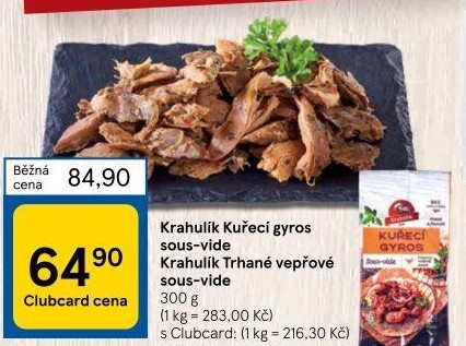 Kuřecí gyros sous vide Krahulík