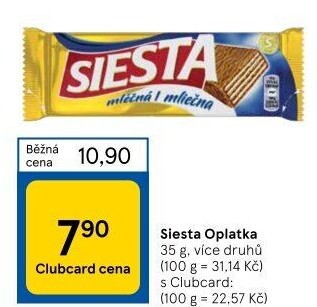 Oplatky Siesta