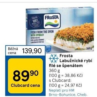 Rybí filé labužnické mražené Frosta