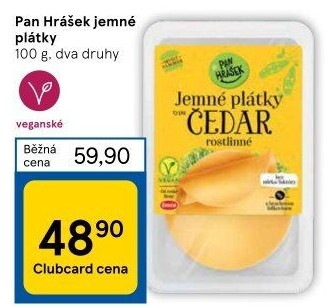 Sýr rostlinný typu Čedar Pan Hrášek Emco