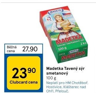 Sýr tavený smetanový Madetka