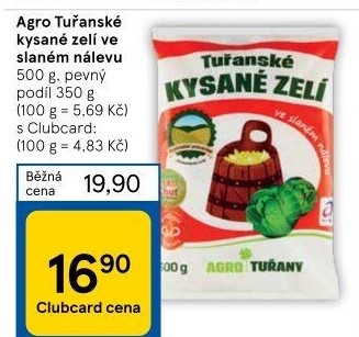 Zelí kysané tuřanské Agro Tuřany
