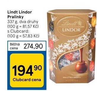 Bonboniéra Pralinky Lindor Lindt