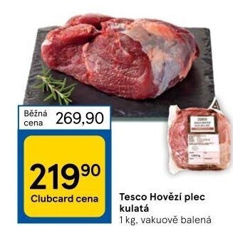 Hovězí plec kulatá - falešná svíčková Tesco