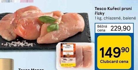 Kuřecí prsní řízky Tesco