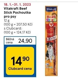 Pamlsky pro psy Beef Stick Vitakraft
