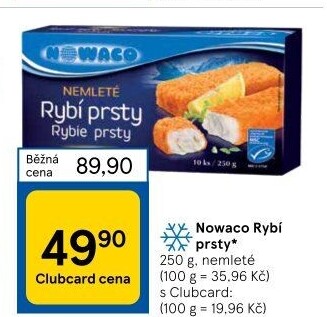Rybí prsty nemleté mražené Nowaco