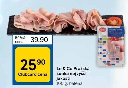 Šunka pražská nejvyšší jakosti LE&amp