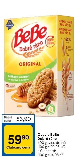 Sušenky BeBe Dobré ráno Opavia