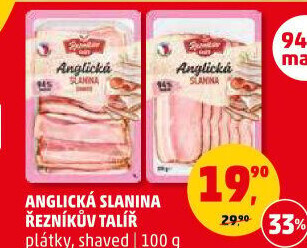 Anglická slanina Řezníkův talíř