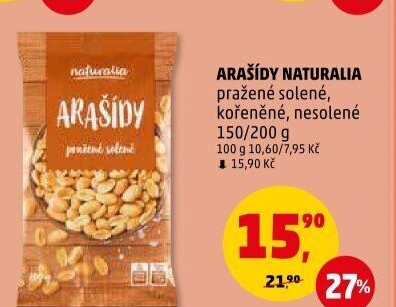 Arašídy pražené Naturalia