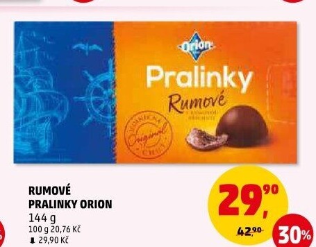 Bonboniéra Pralinky rumové Orion