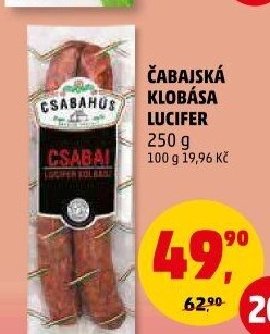 Čabajská klobása Lucifer Csabahús