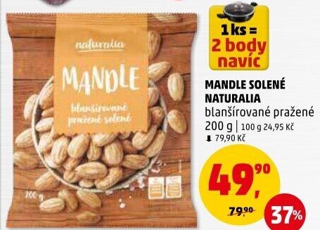 Mandle pražené Naturalia