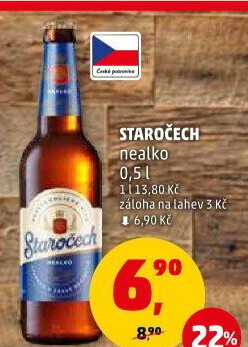 Nealkoholické pivo Staročech