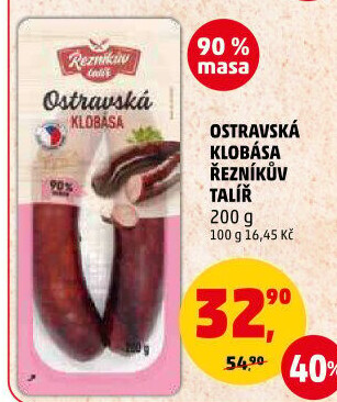 Ostravská klobása Řezníkův talíř