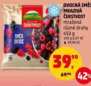 Ovoce mražené Mrazivá Čerstvost