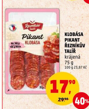 Pikantní klobása Řezníkův talíř