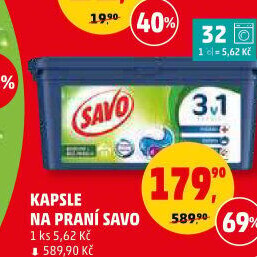 Prací kapsle bez chloru Savo