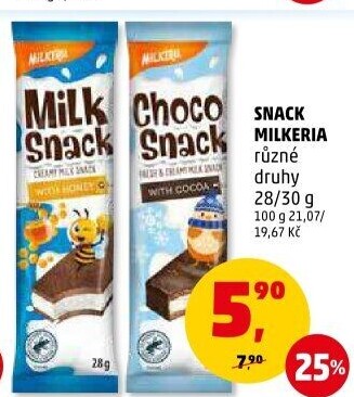 Snack mléčný Milkeria
