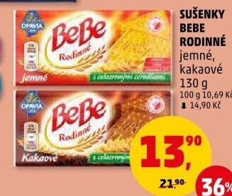 Sušenky Rodinné BeBe Opavia