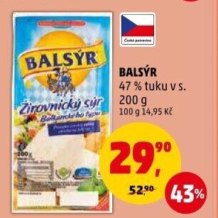Sýr Balsýr Mlékárna Žirovnice