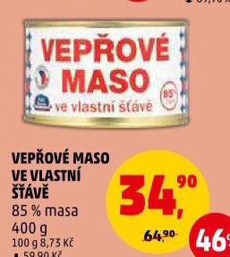Vepřové maso ve vlastní šťávě