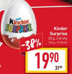 Čokoládové vajíčko s překvapením Kinder Surprise