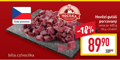 Hovězí maso na guláš Vocílka