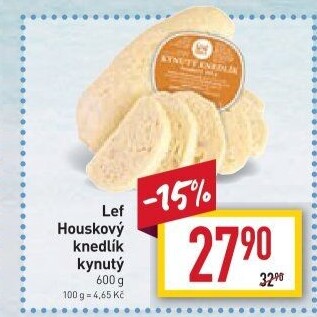 Knedlík houskový kynutý Lef