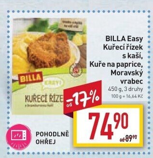 Kuřecí řízek s kaší Easy Billa