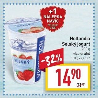 Ochucený jogurt selský Hollandia