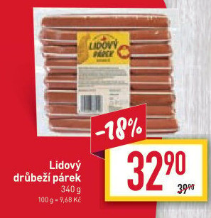 Párek lidový drůbeží